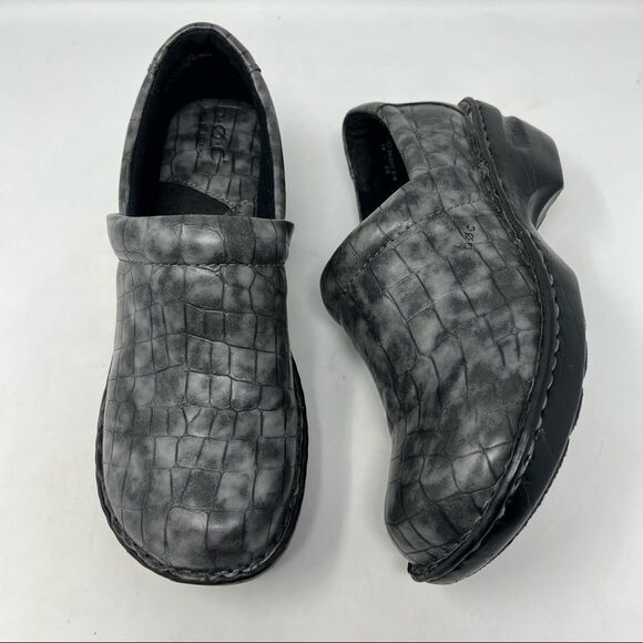 B.O.C. Born Concept Peggy Faux Vegan Leather Croc Embossed Comfort Clog - Picture 5 of 10